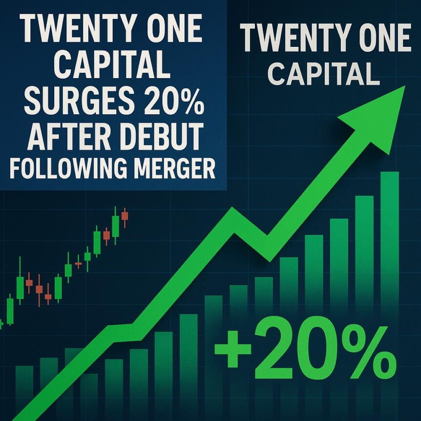 Twenty One Capital Surges 20% After Debut Following Merger