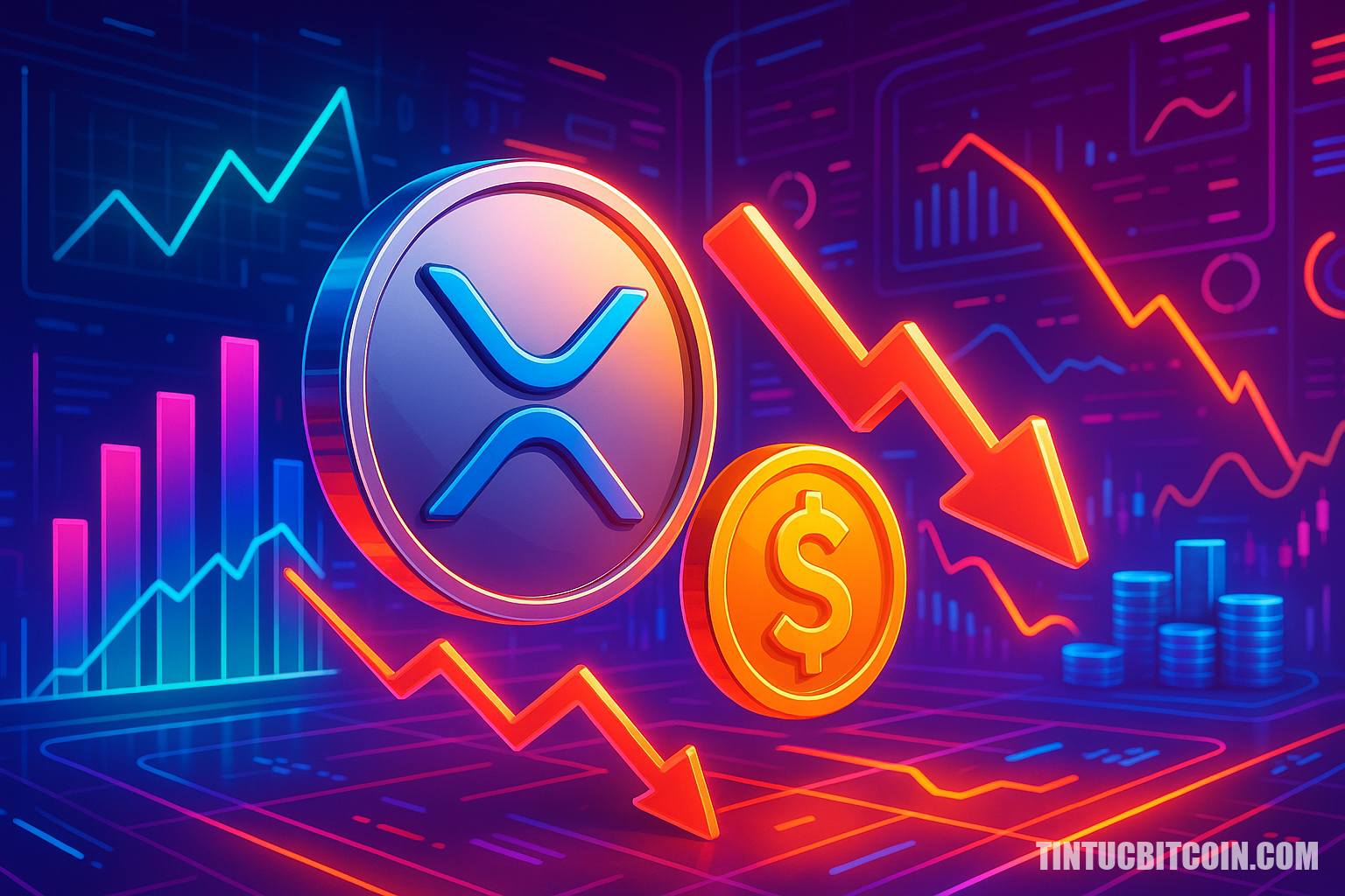 XRP đối mặt mốc 2 USD khi mạng lưới yếu, rút ròng 1,3 tỷ USD