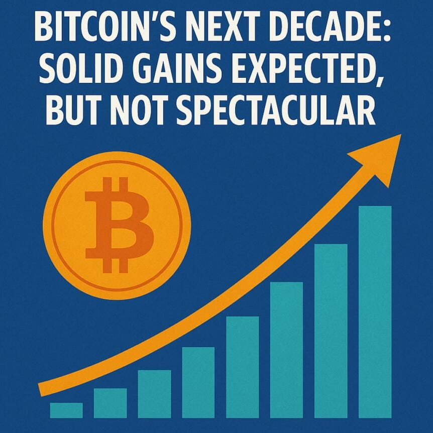 Bitcoin's Next Decade: Solid Gains Expected, But Not Spectacular