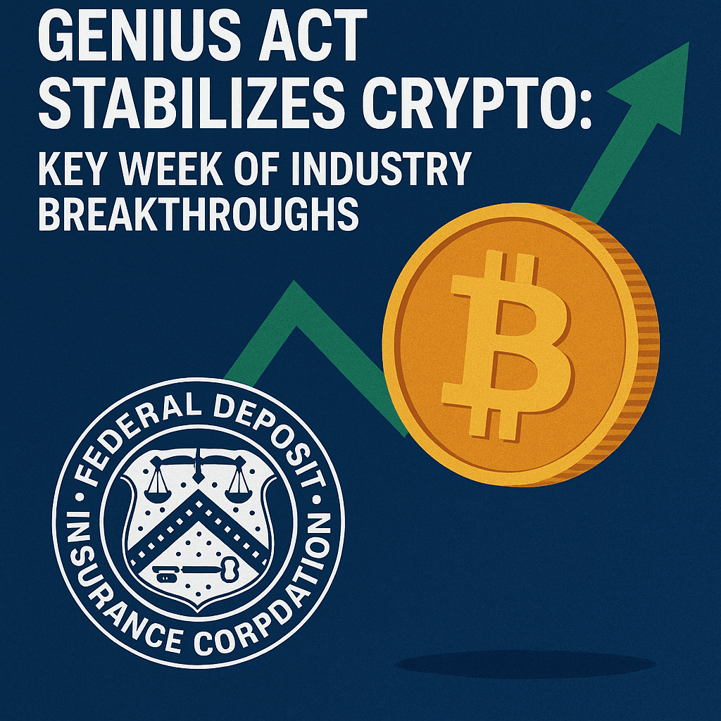 Fdic’s Genius Act Stabilizes Crypto: Key Week Of Industry Breakthroughs