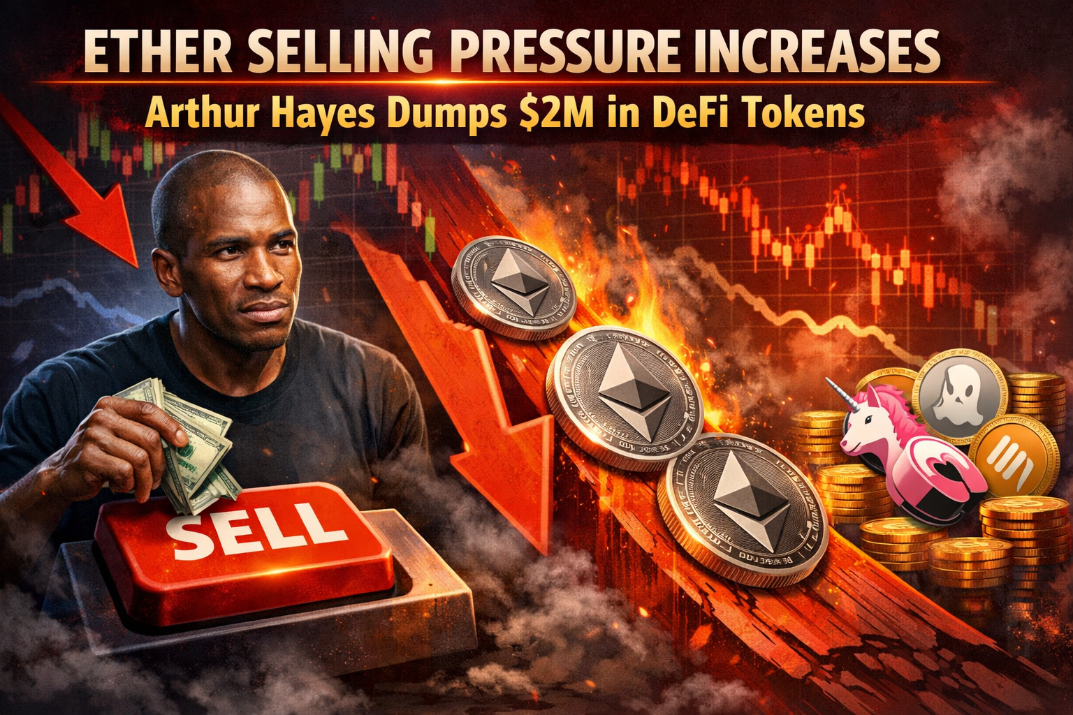 Ether Selling Pressure Increases When Arthur Hayes Dumps $2m In Defi Tokens.