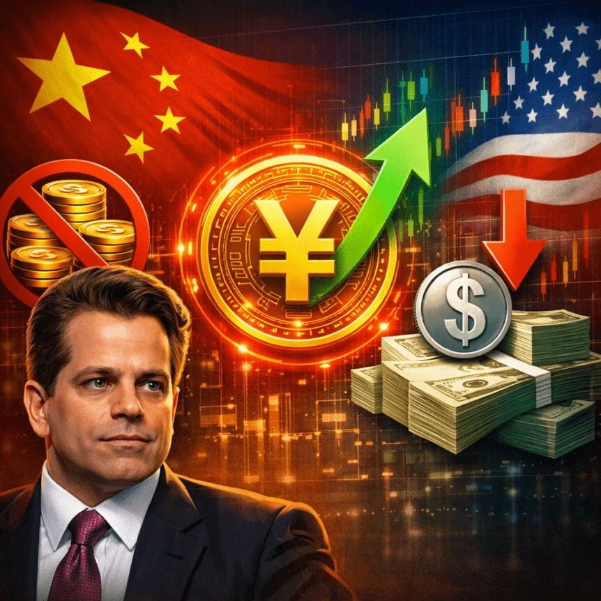 Stablecoin Yield Prohibition Boosts Digital Yuan Over Usd, Scaramucci