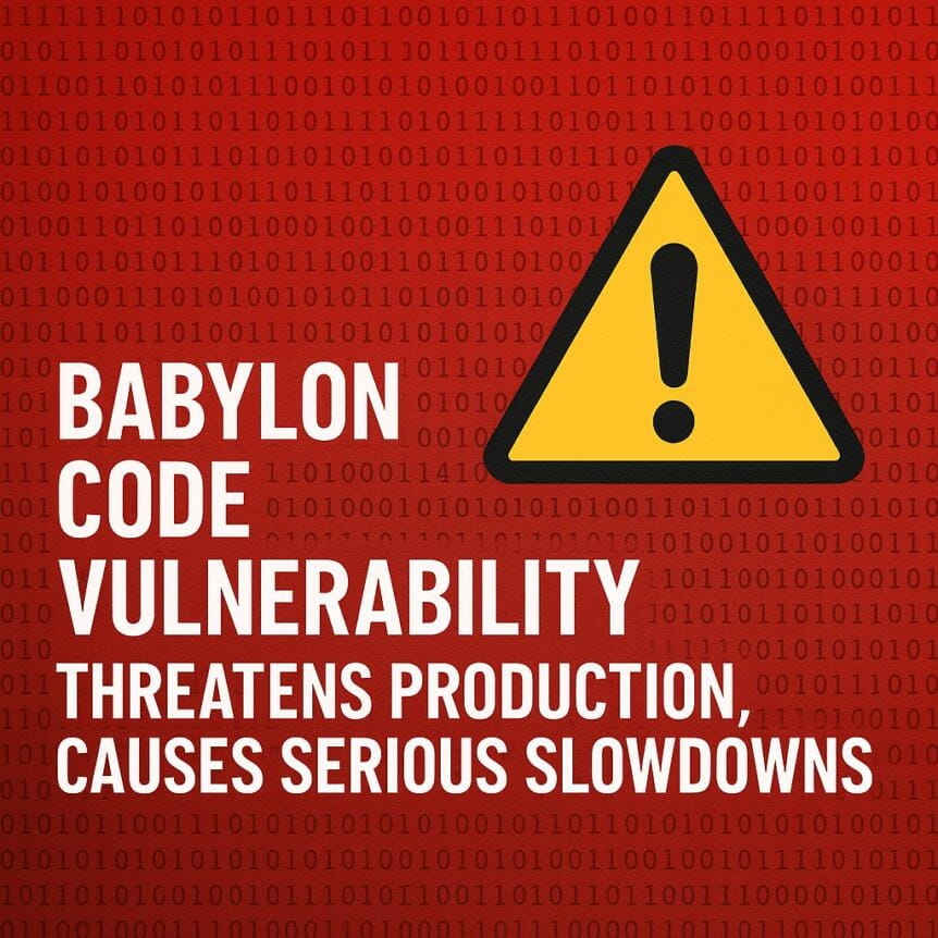 Babylon Code Vulnerability Threatens Production, Causes Serious Slowdowns