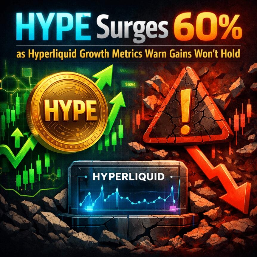 Hype Surges 60% As Hyperliquid Growth Metrics Warn Gains Won't Hold