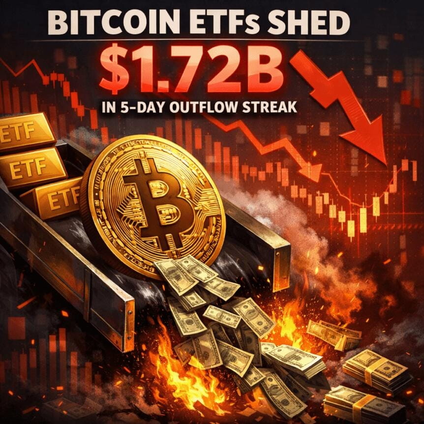 Bitcoin Etfs Shed $1.72b In 5-Day Outflow Streak