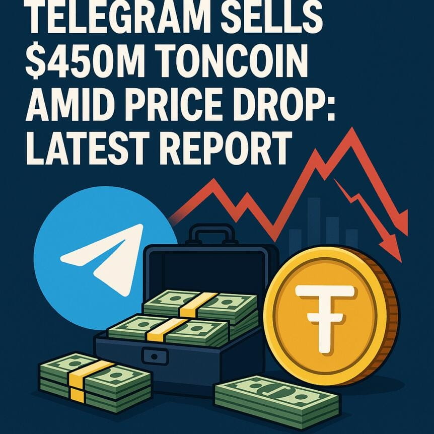 Telegram Sells $450m Toncoin Amid Price Drop: Latest Report