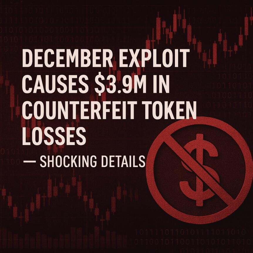 December Exploit Causes $3.9m In Counterfeit Token Losses — Shocking Details