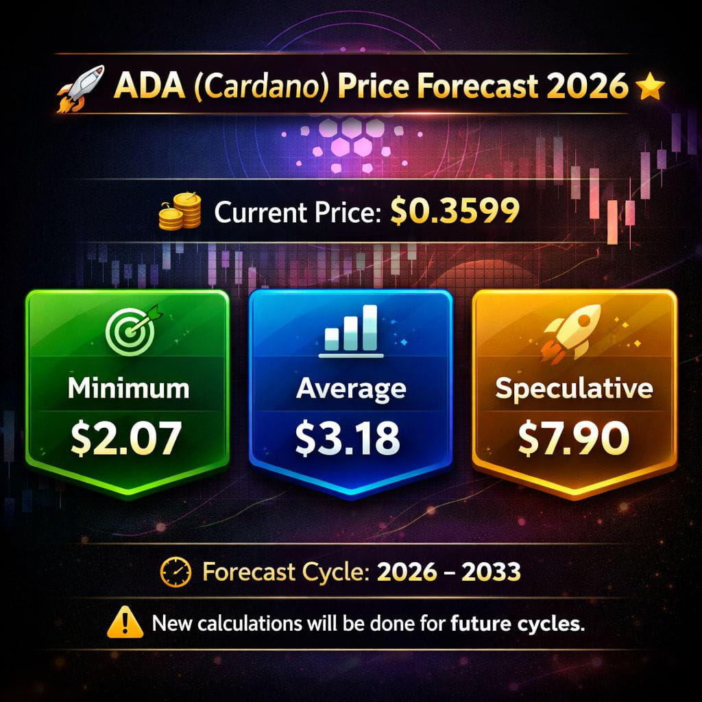 🚀 $ADA to the Moon? 2026 Forecast🌟 ┌──────────────────── |  CryptoMasterAzad12 on Binance Square