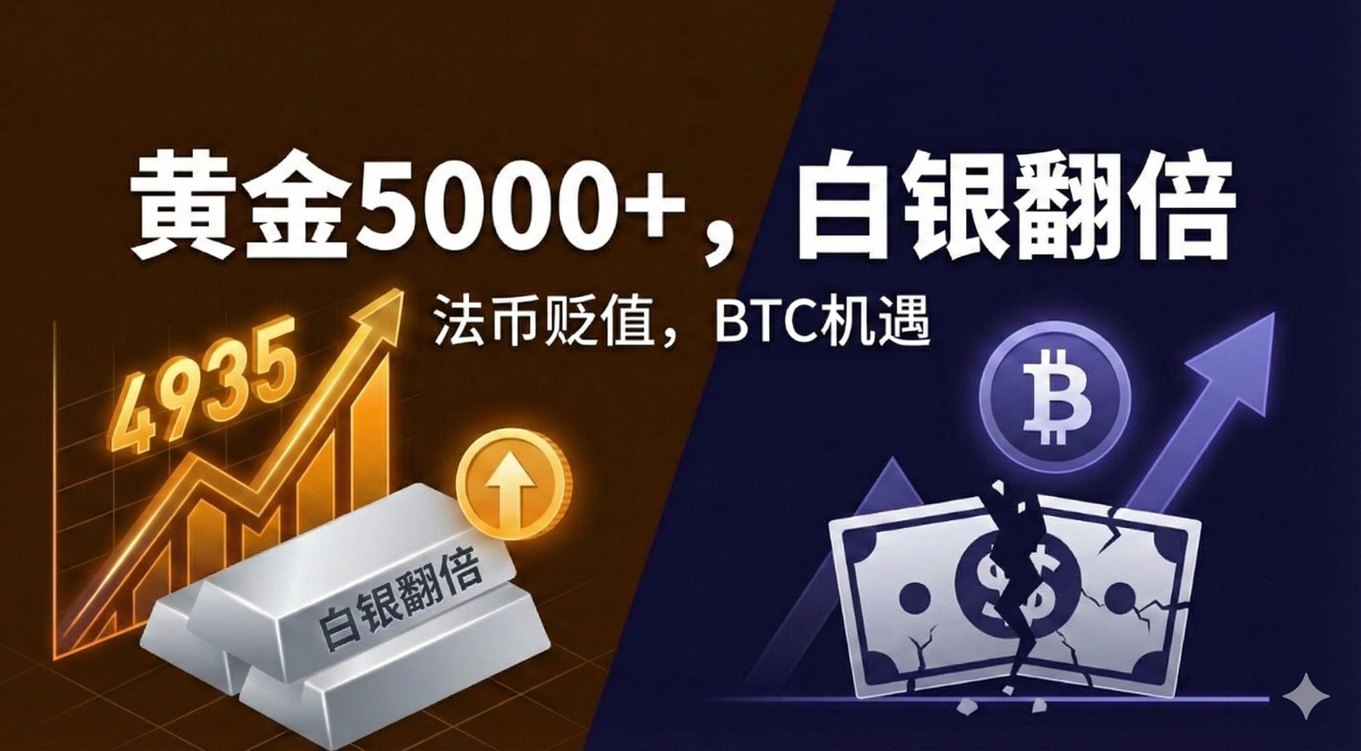 黄金逼近5000刀，白银狂翻倍：2026年你还在守着法币？ | 愿吻其翔发布于币安广场