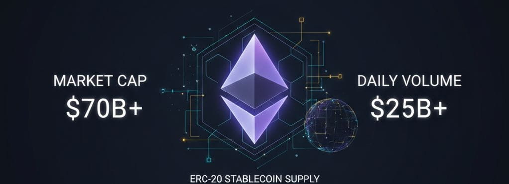 Supply of ERC-20 stablecoins-