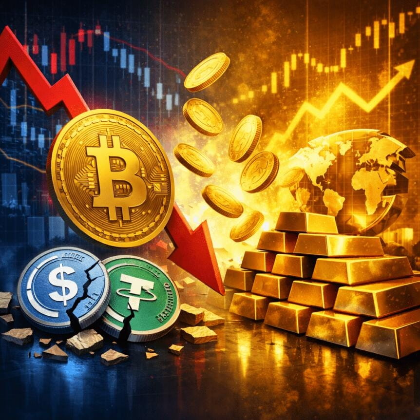 Stablecoins Fall As Btc, Crypto Lose Capital To Gold
