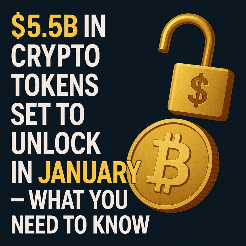$5.5b In Crypto Tokens Set To Unlock In January — What You Need To Know