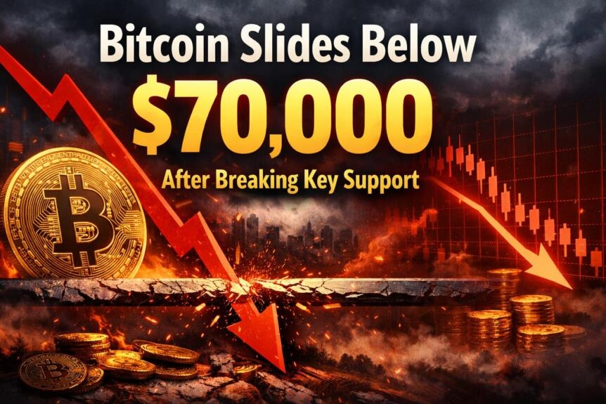 Bitcoin Breaks Key Support, Slips Below $70,000