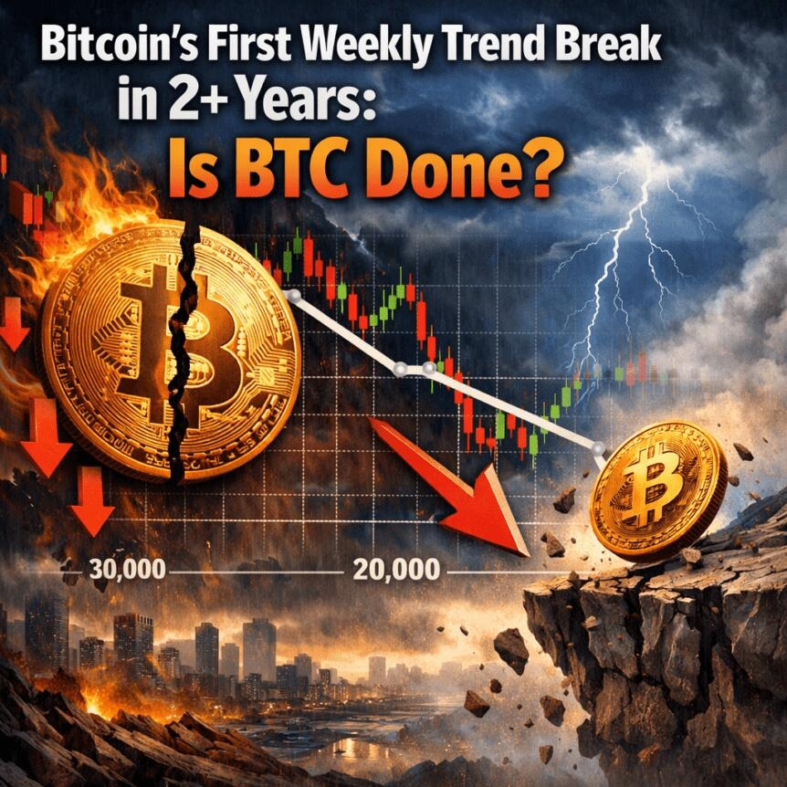 Bitcoin's First Weekly Trend Break In 2+ Years: Is Btc Done?