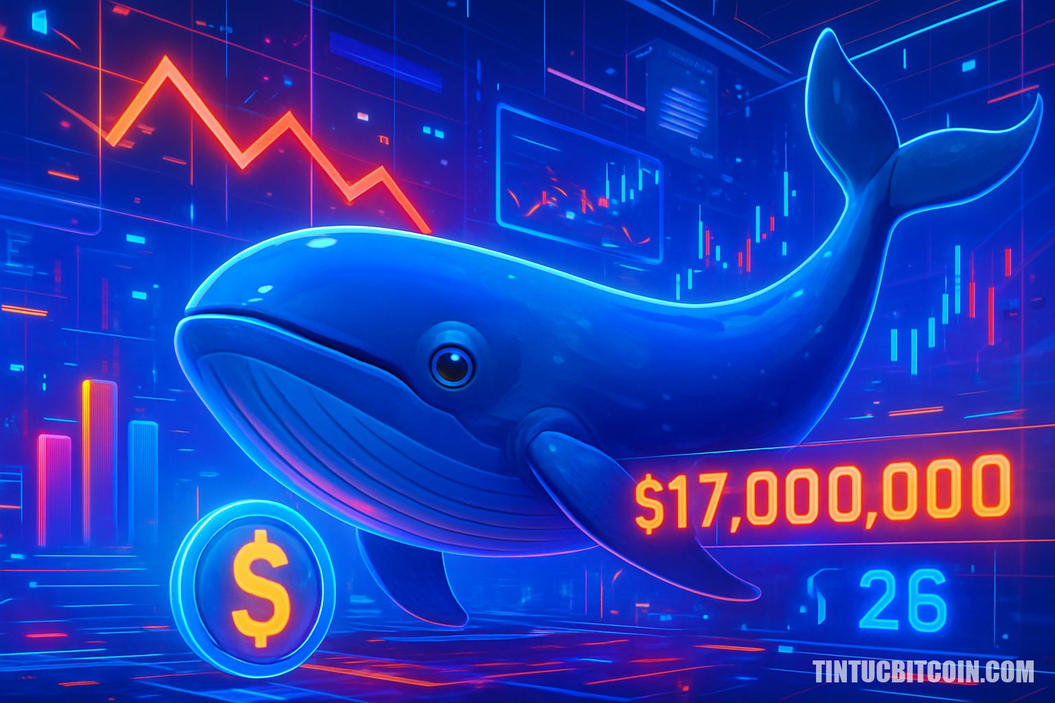 Cá voi Hyperliquid gồng lỗ 17 triệu USD khi HYPE giảm về 26 USD