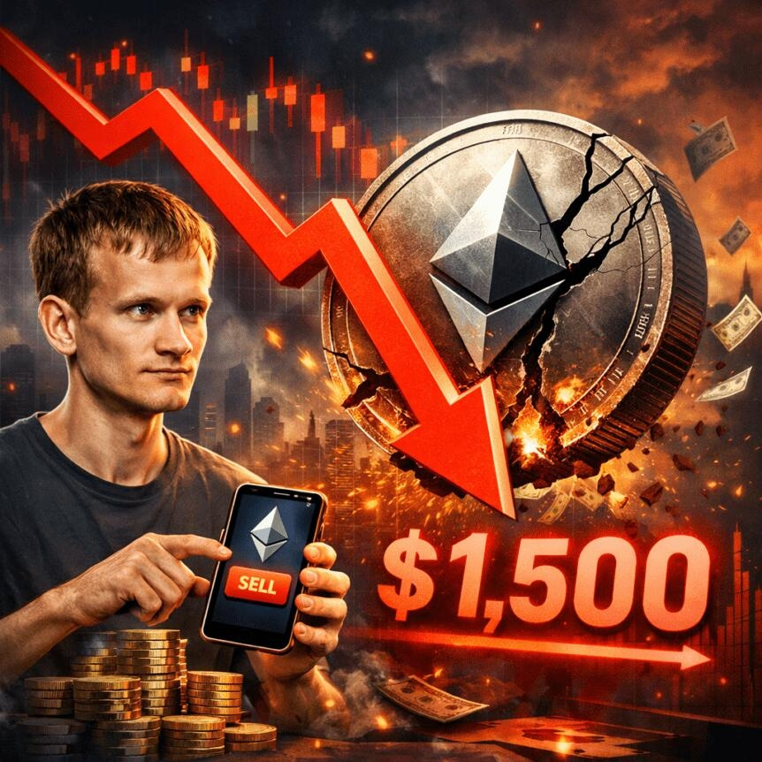 Ethereum Risks Dip Below $1.5k As Vitalik Buterin Sells Eth Faster