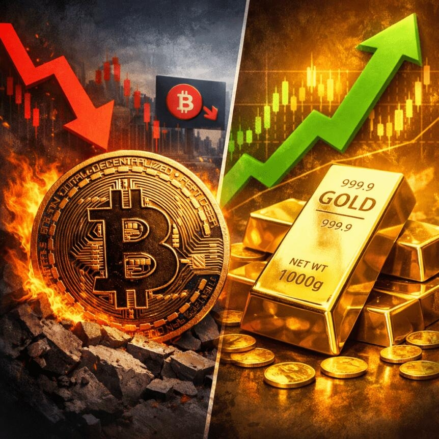 Bitcoin Price Slump Vs Gold Gains Highlights A Shifting Crypto Market