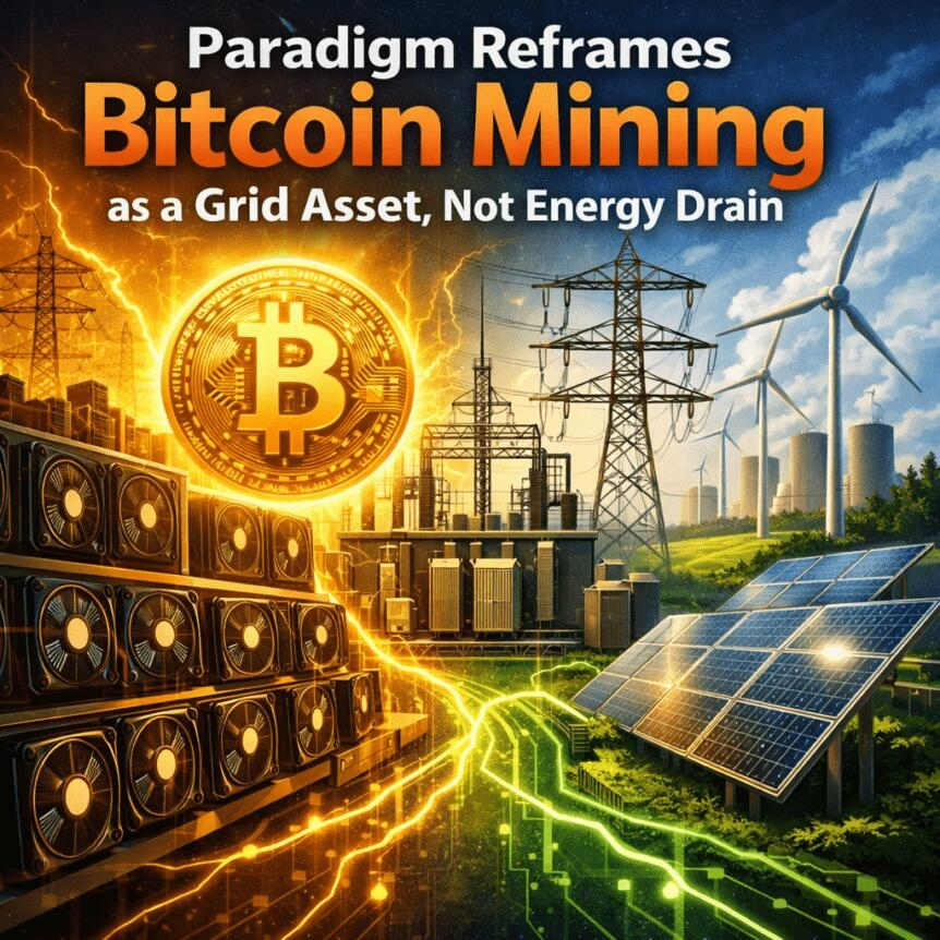 Paradigm Reframes Bitcoin Mining As A Grid Asset, Not Energy Drain