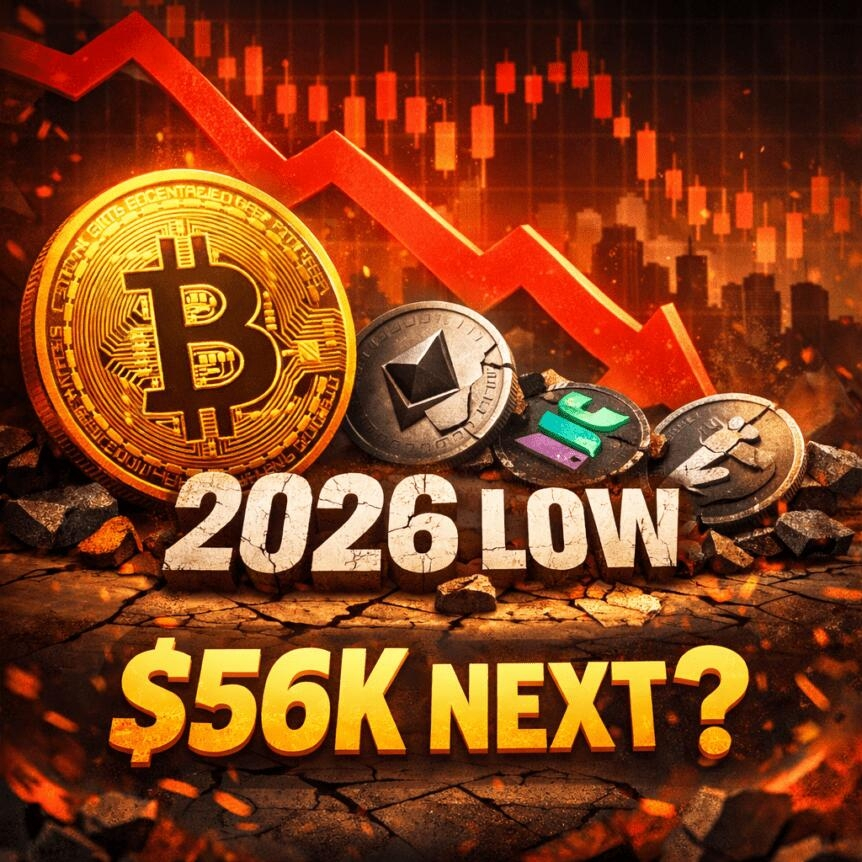 Bitcoin Dips To 2026 Low As Altcoins Crumble: Is Btc At $56k Next?