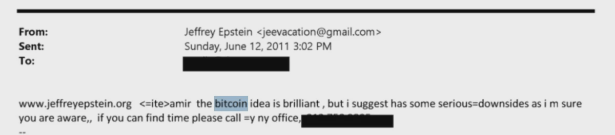 В 2011 году Эпштейн скептически относился к биткоину