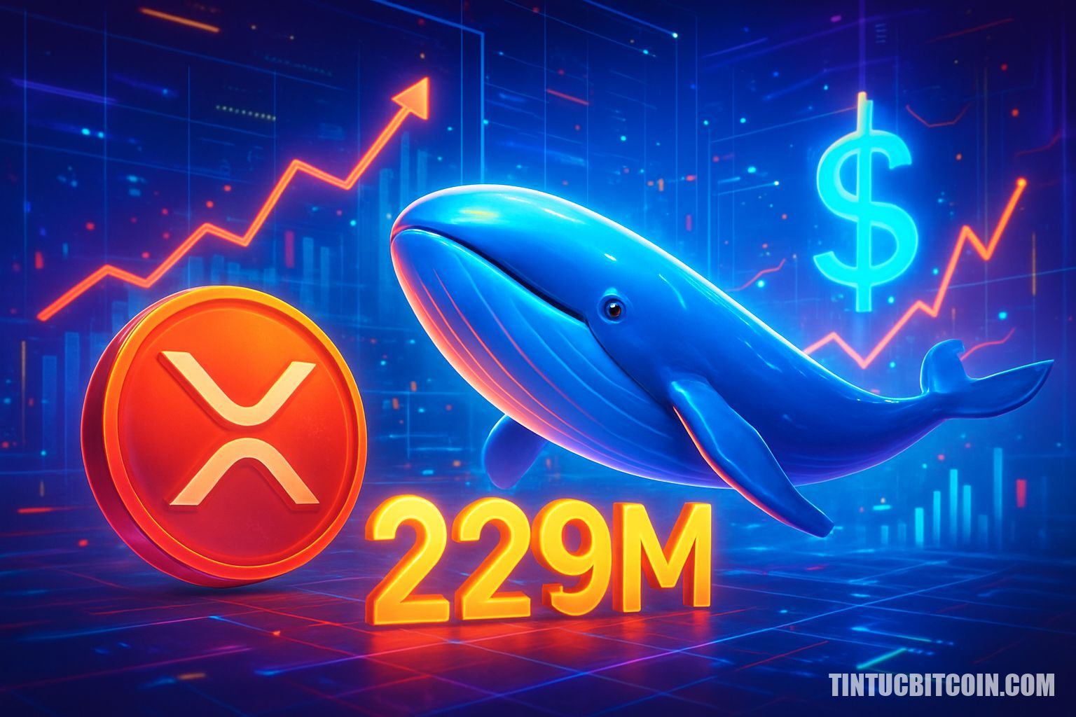 Cá voi chuyển 229 triệu XRP, giá có hướng tới 1,8 USD?