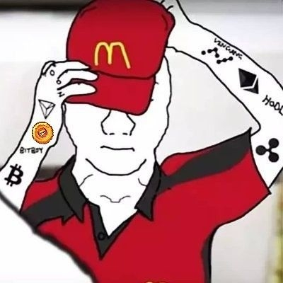  幣圈廣為流傳的「幣價下跌就去麥當勞打工炸薯條」的網路迷因