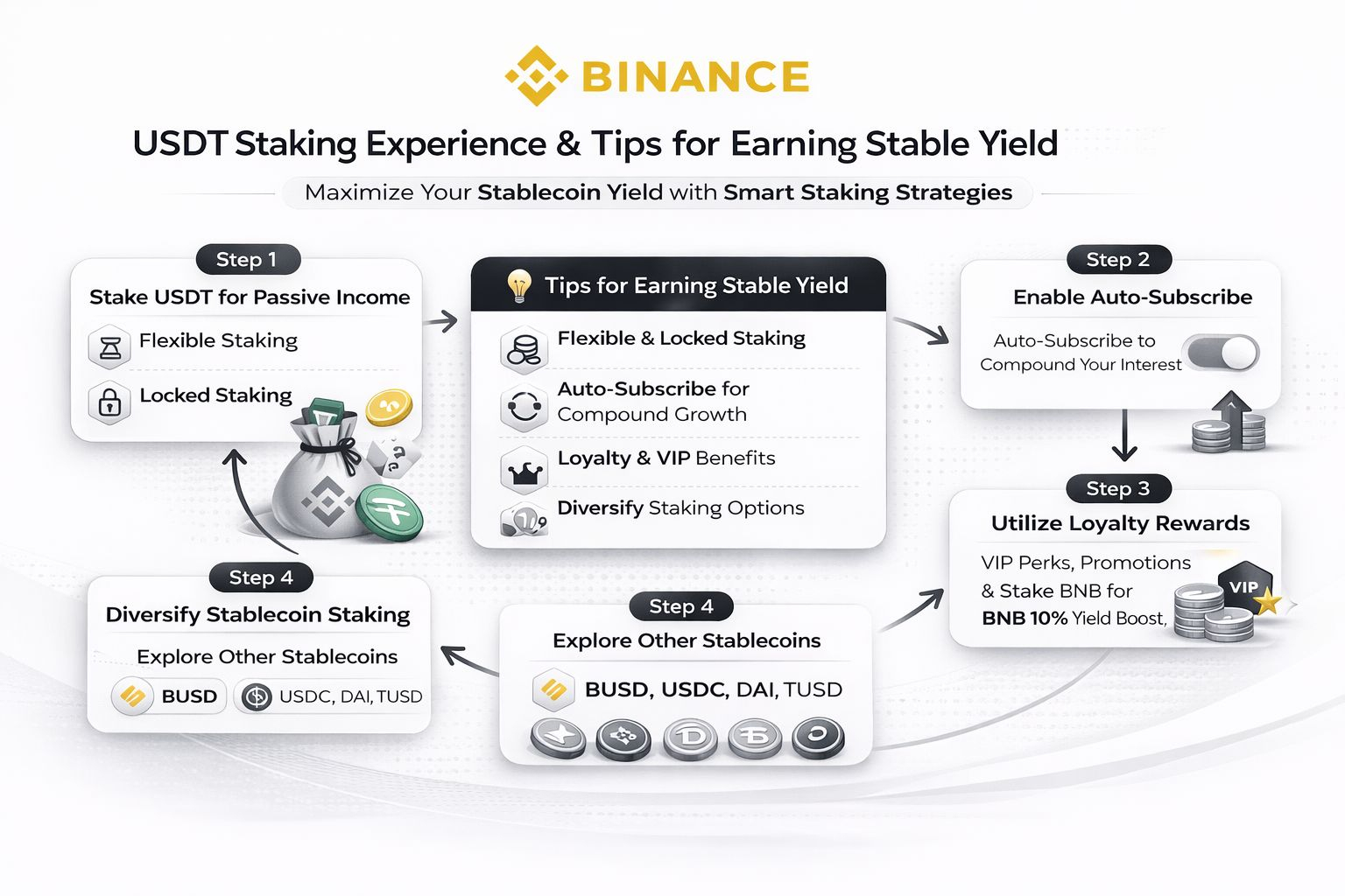 Binance Earn: Experience staking USDT and tips for earning stable interest. | Htp96 on Binance Square