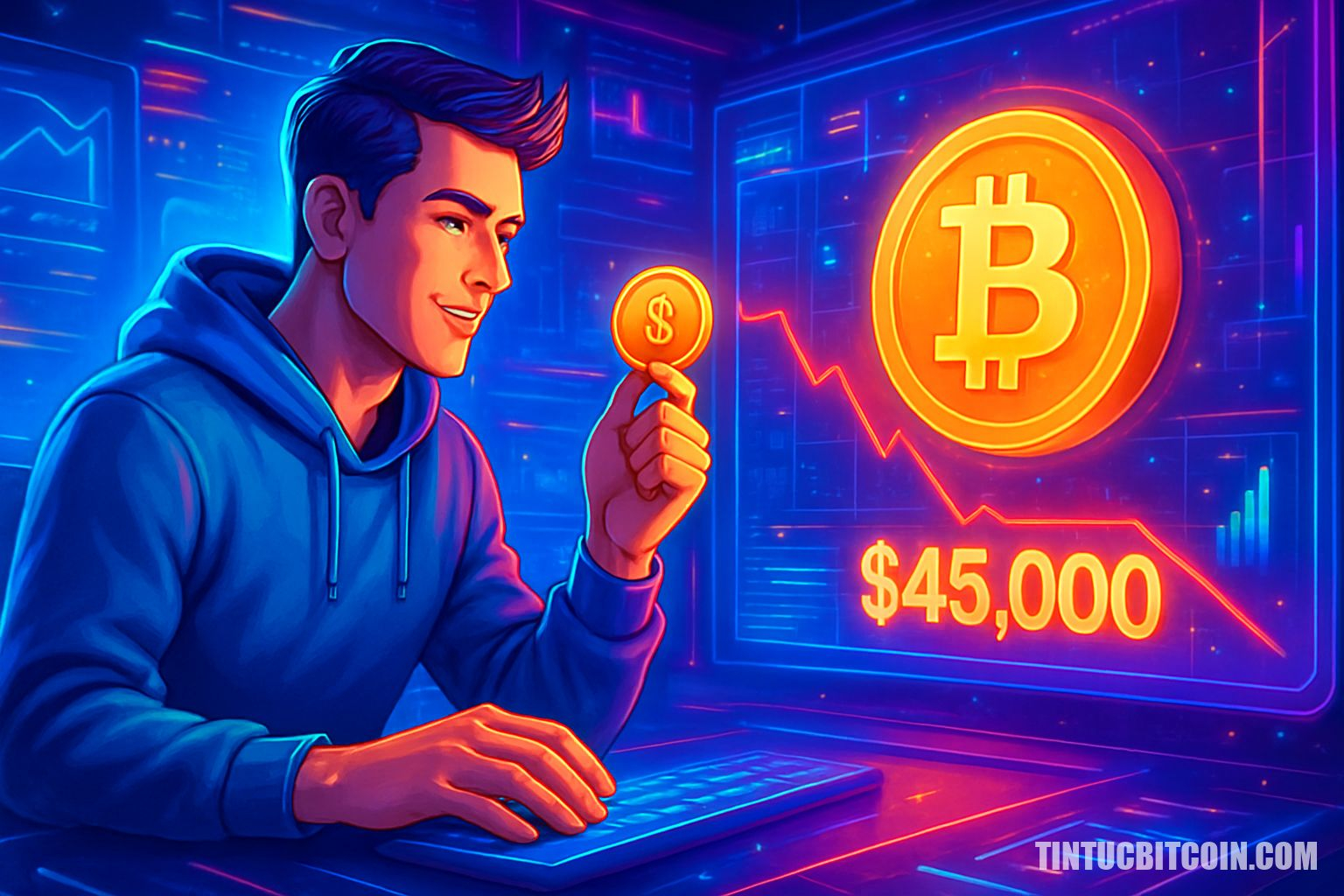 Người cược Polymarket dự báo Bitcoin dễ rơi dưới 45.000 USD