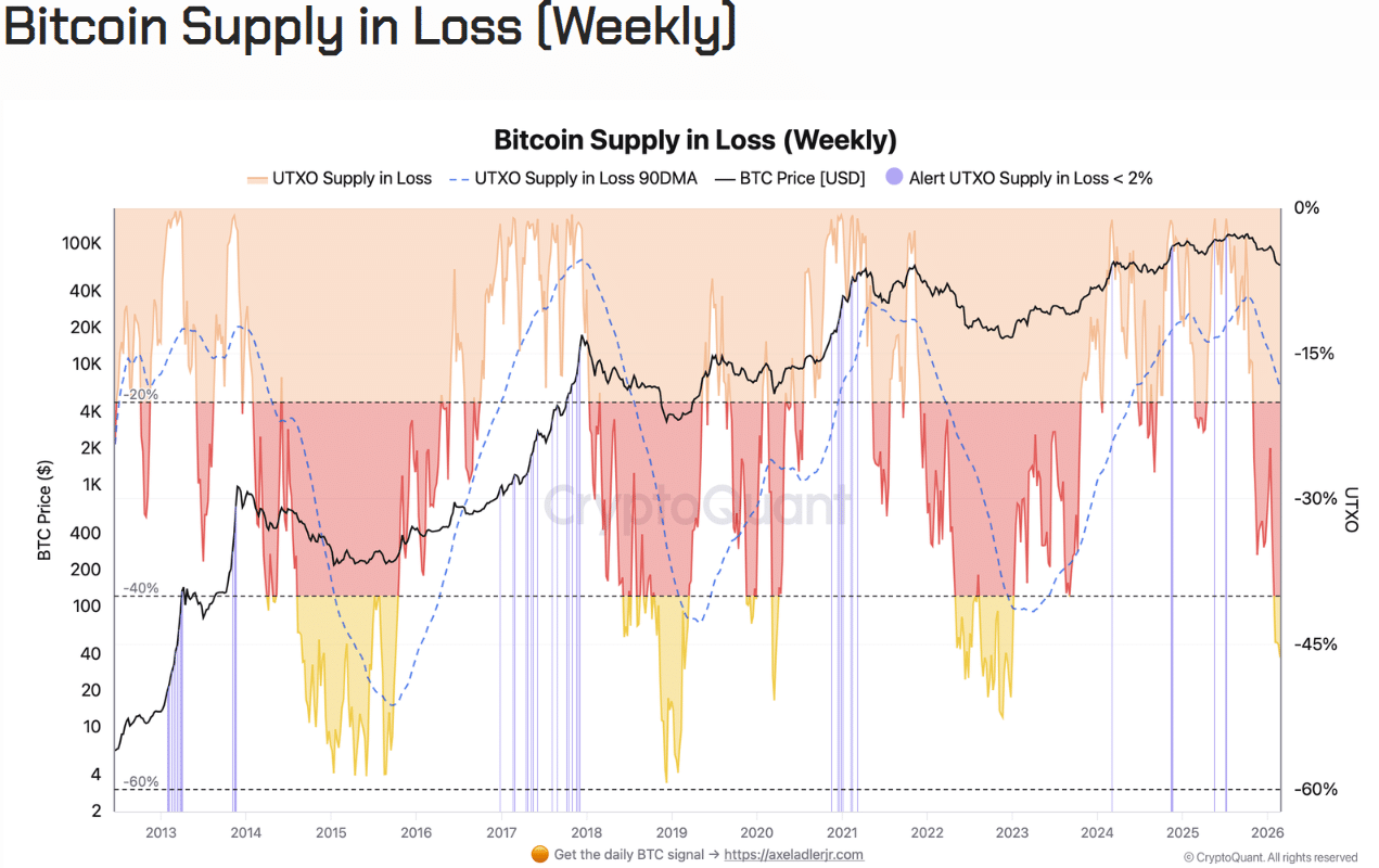 Bitcoin Supply in Loss