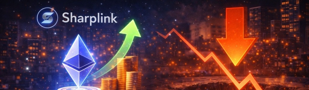 SharpLink earned $28.1M in staking rewards (14,516 ETH) after staking almost 100% of its treasury, but shows ~$1.39B unrealized losses.