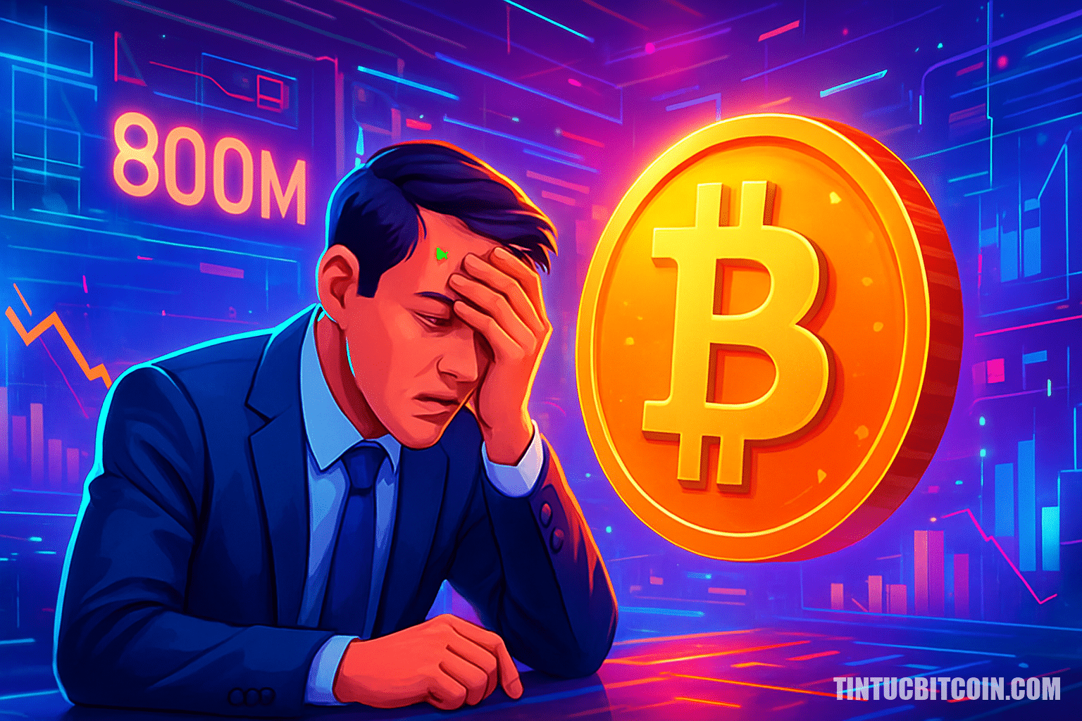Nhà đầu tư bị thanh lý 800 triệu USD dù Bitcoin giữ 71.000 USD