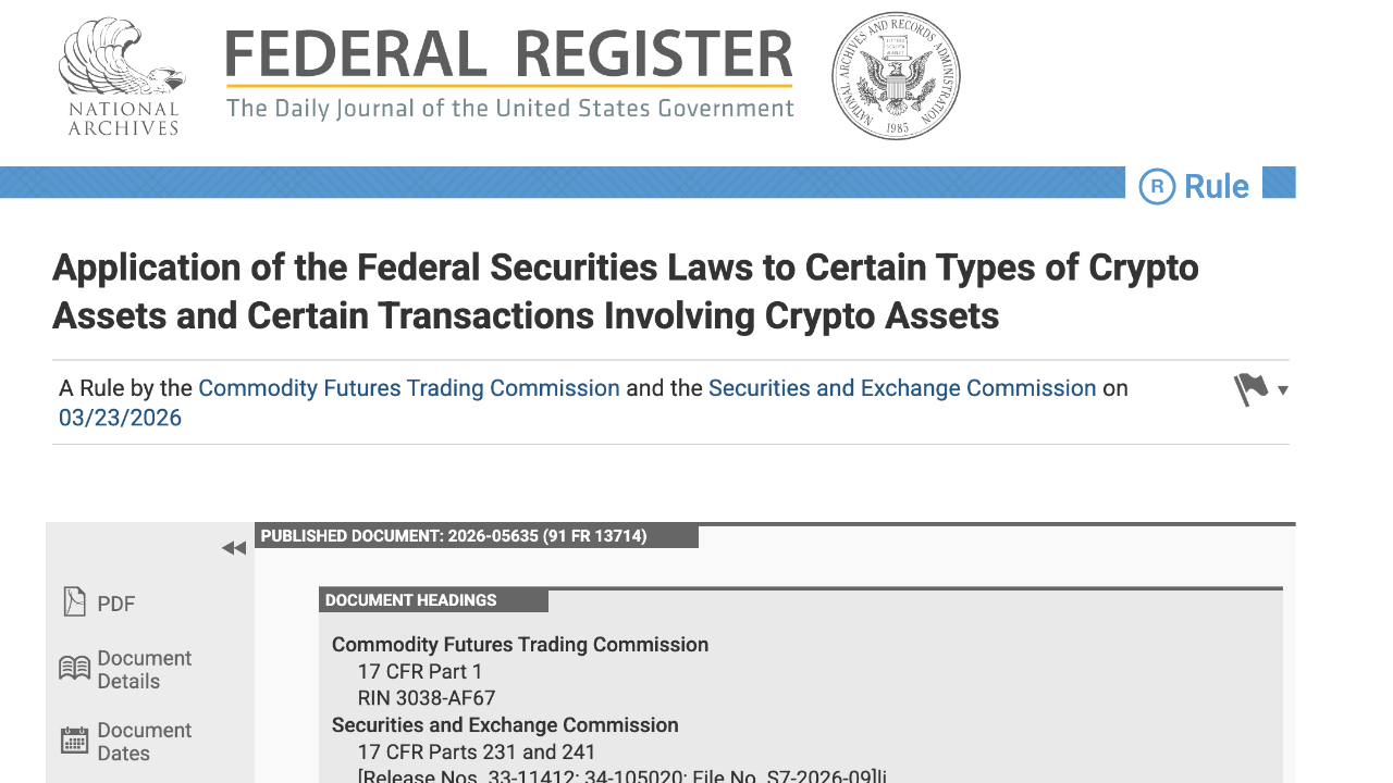 Nouvelles orientations de la SEC et de la CFTC sur les actifs crypto : mise en vigueur imminente