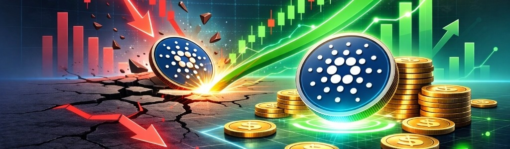 ADA rose 7% in 24 hours, moving from $0.2546 to $0.2916, but remains down 22% in 30 days and over 5% weekly.