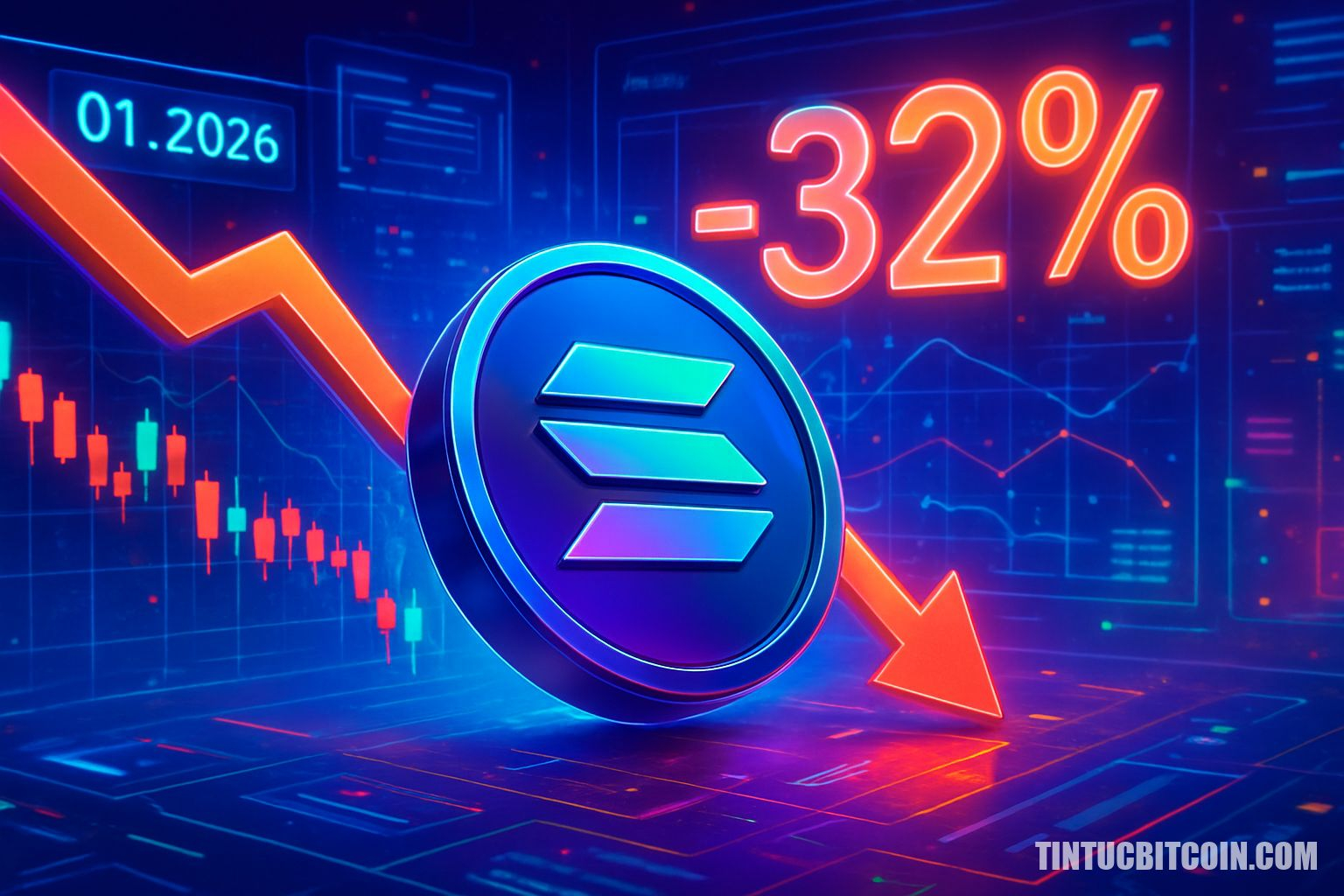 Giao dịch Solana chạm đáy tháng 1.2026, SOL có lặp cú rơi 32%?