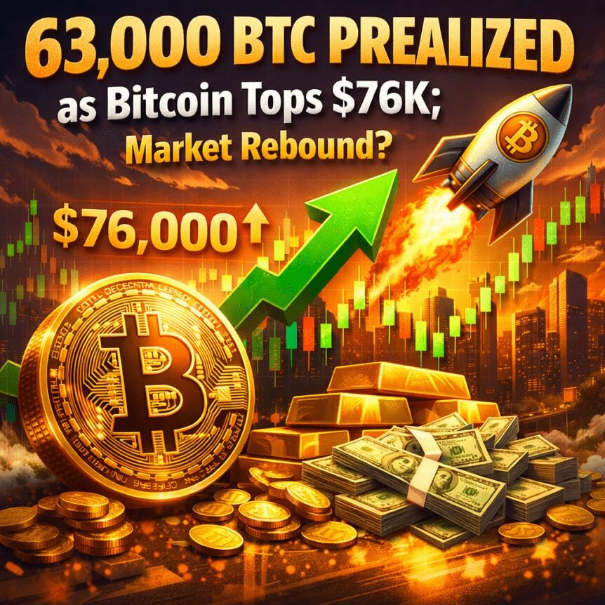 63,000 Btc Profit Realized As Bitcoin Tops $76k; Market Rebound?