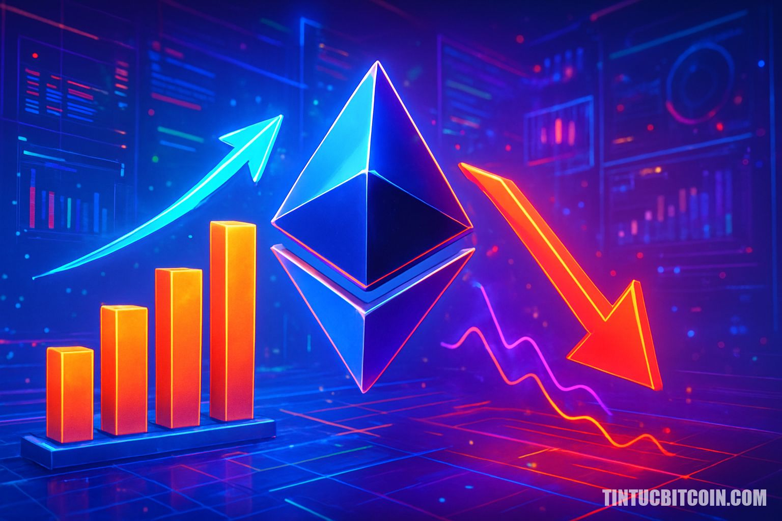 Ethereum đối mặt nghịch lý: sử dụng tăng nhưng giá trị giảm?