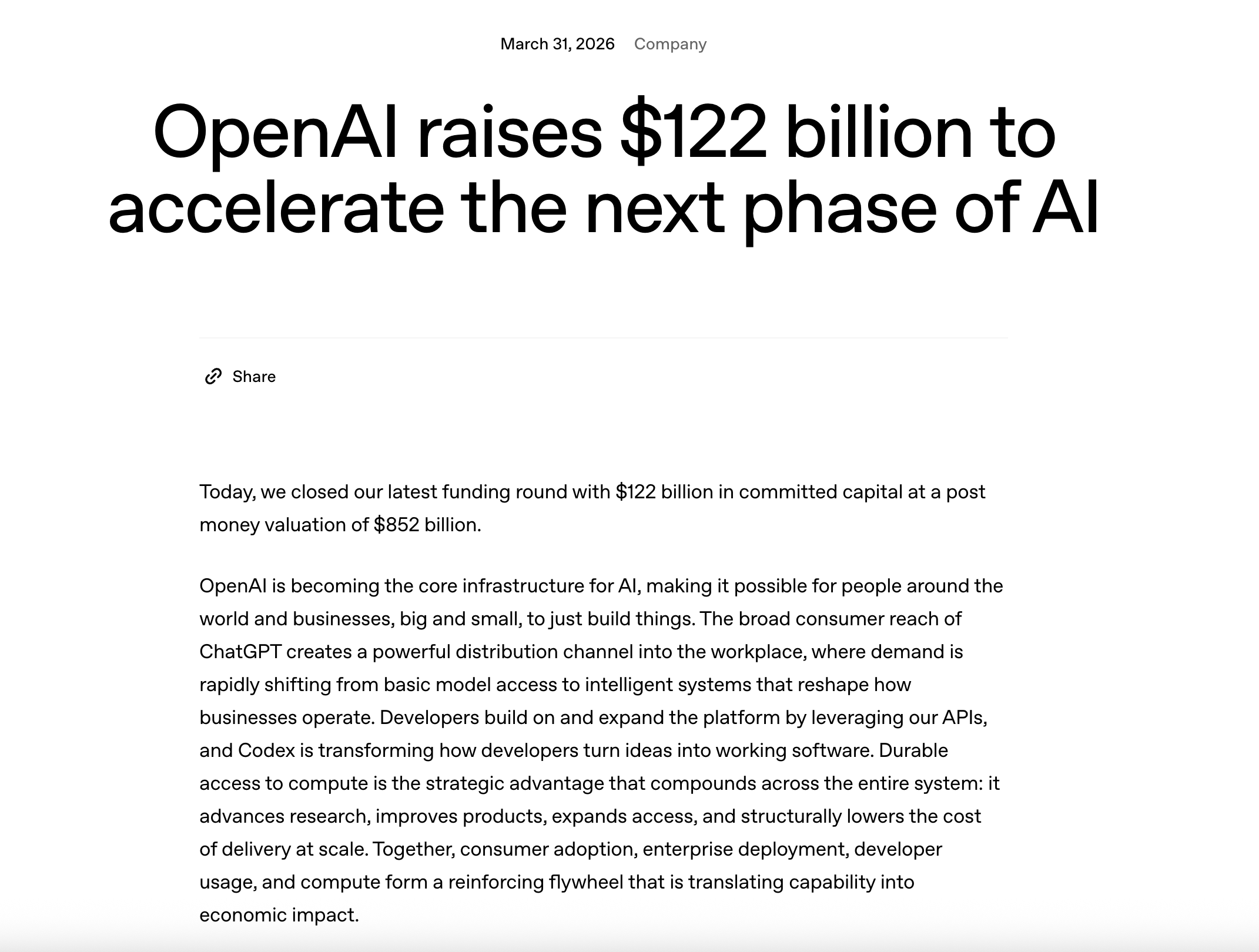 AI TRENDS | OpenAI Secures $122 Billion Funding, Valuation Reaches $852 ...