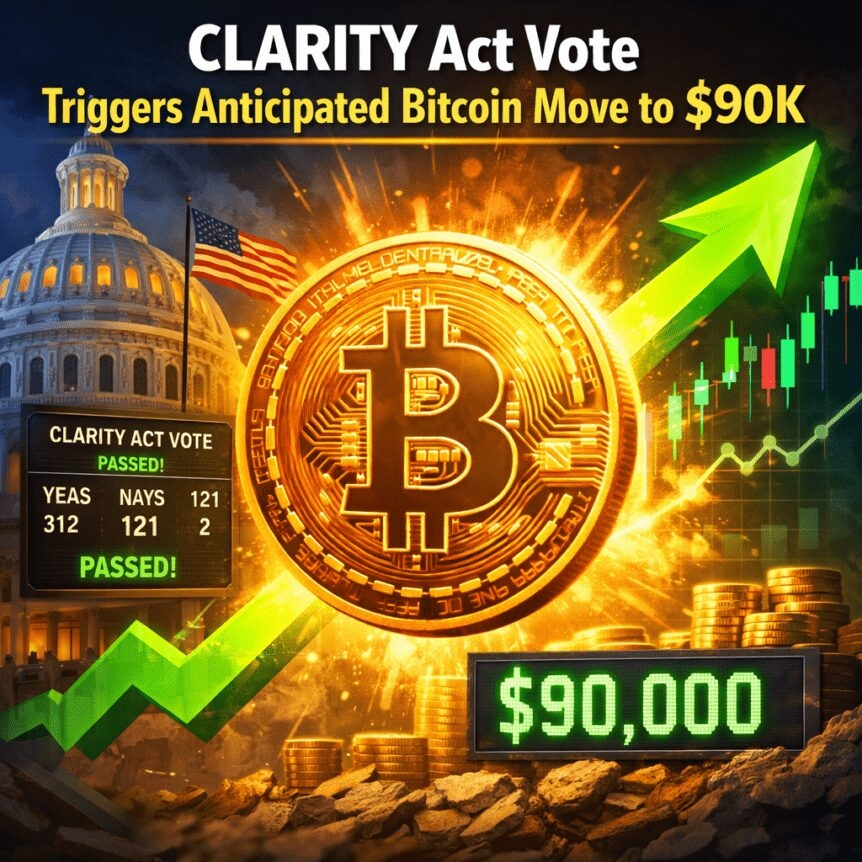 Clarity Act Vote Triggers Anticipated Bitcoin Move To $90k
