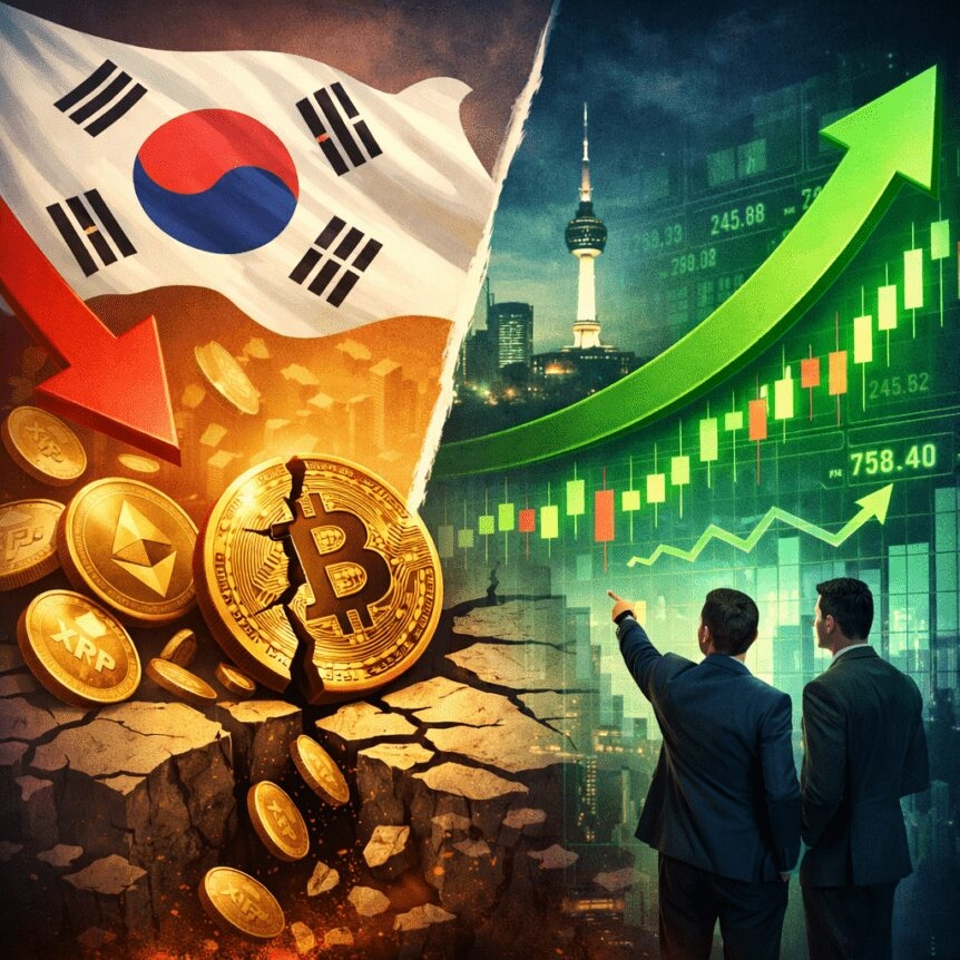 South Korea Crypto Exposure Halves As Investors Pivot To Stocks