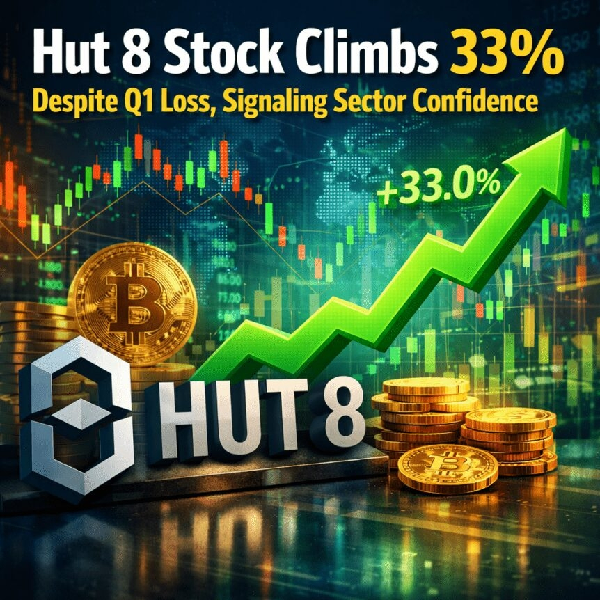 Hut 8 Stock Climbs 33% Despite Q1 Loss, Signaling Sector Confidence