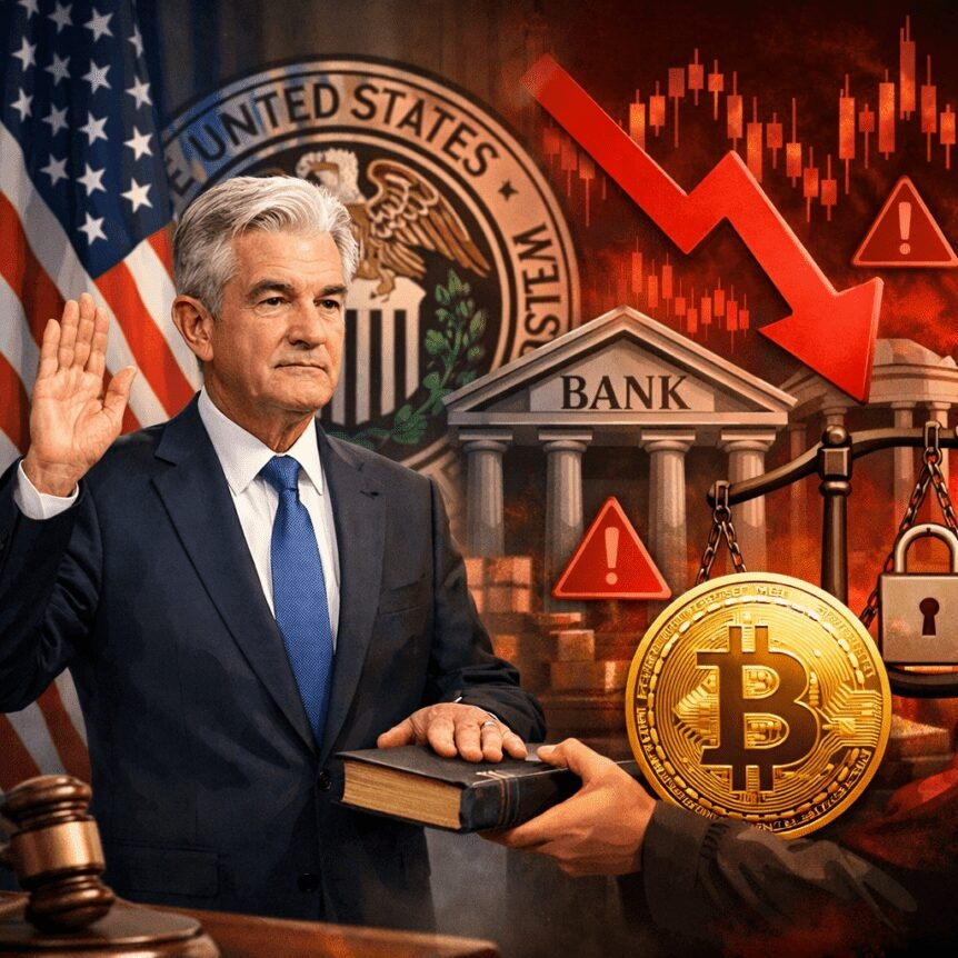 New Fed Chair Sworn In, Crypto Regulation Risk To Institutions Rises
