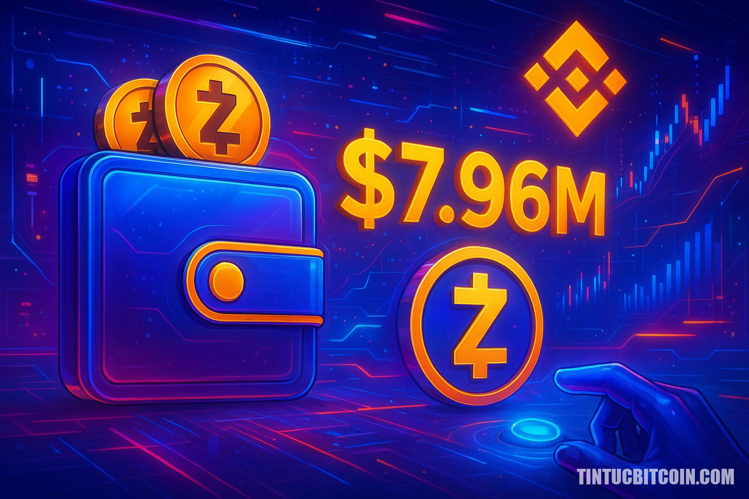 Ví mới tạo rút 7,96 triệu USD ZEC từ Binance
