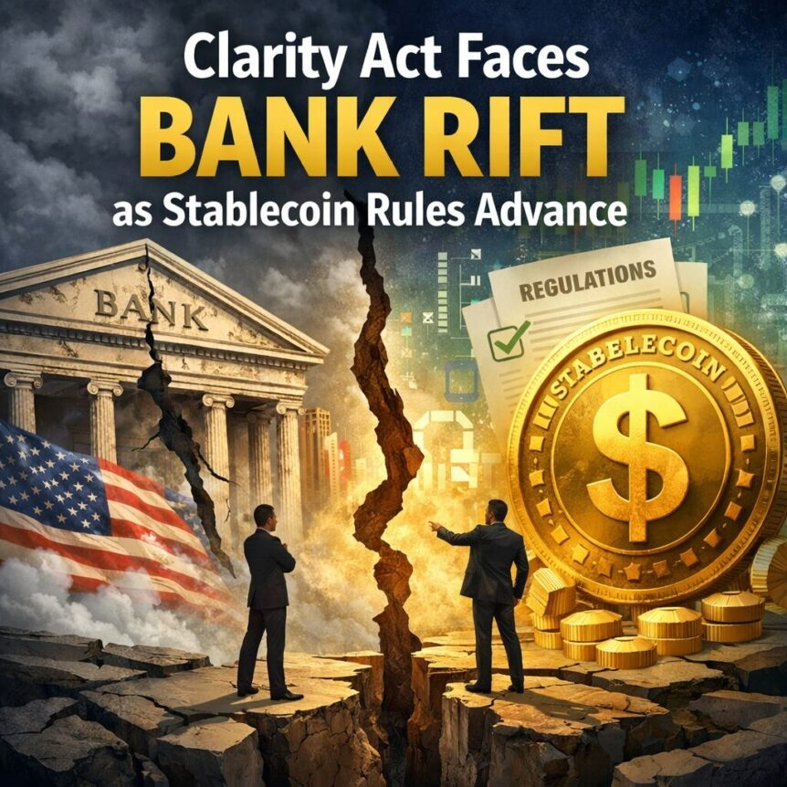 Clarity Act Faces Bank Rift As Stablecoin Rules Advance
