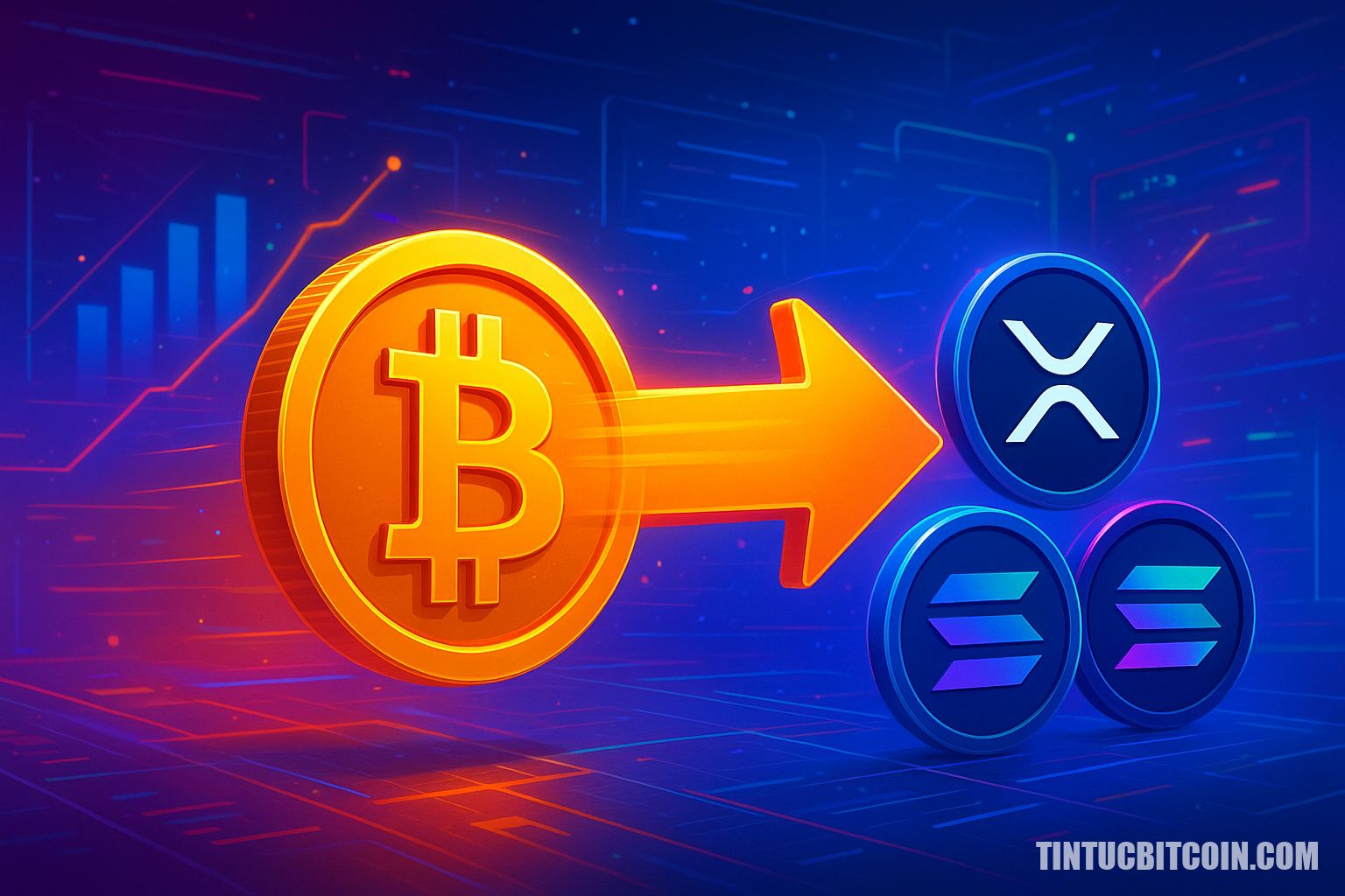 Bitcoin bị rút 982 triệu USD khi nhà đầu tư chuyển sang XRP và Solana