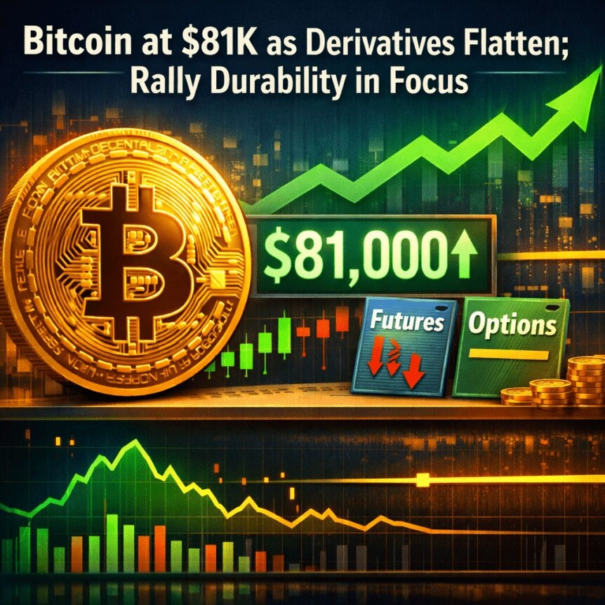 Bitcoin At $81k As Derivatives Flatten; Rally Durability In Focus
