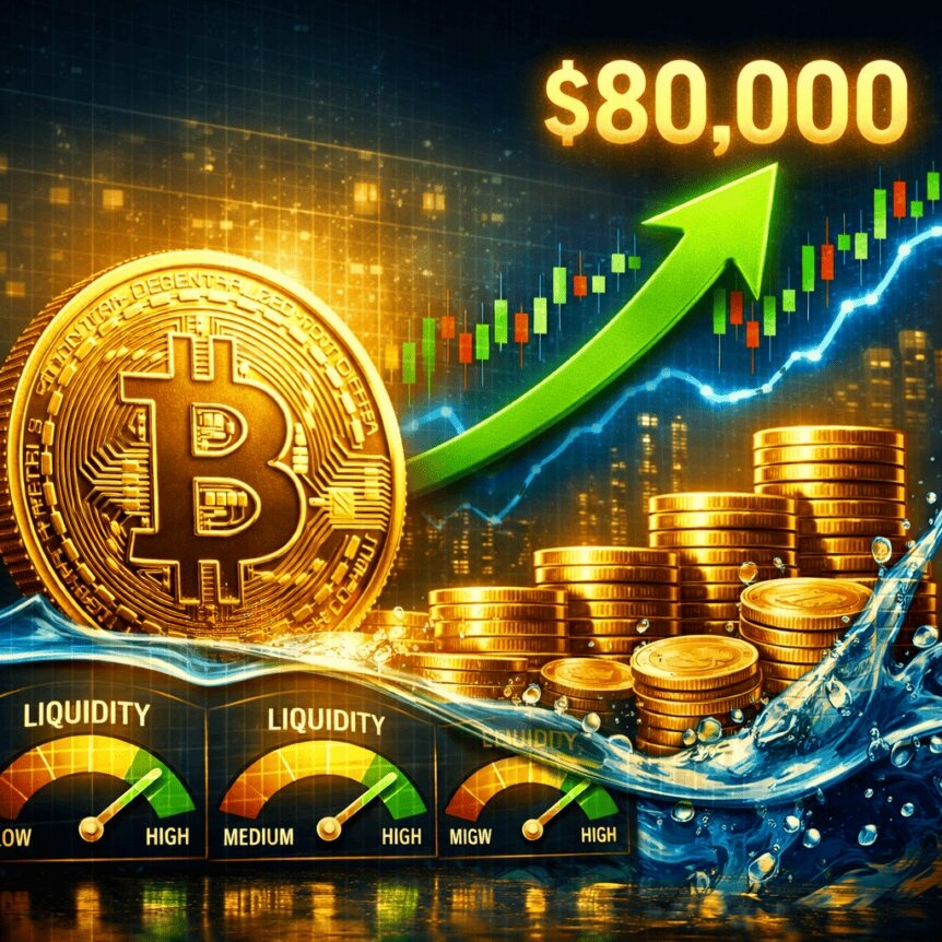 Bitcoin Liquidity Balance Signals Potential Rally Toward $80k