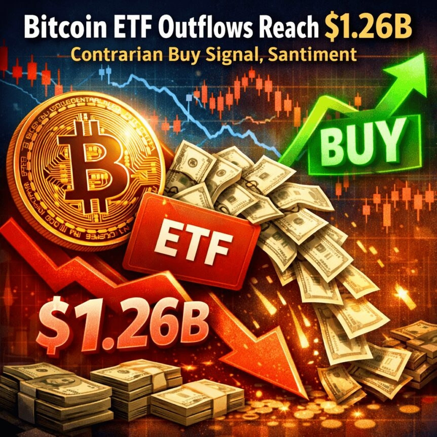 Bitcoin Etf Outflows Reach $1.26b, Contrarian Buy Signal, Santiment