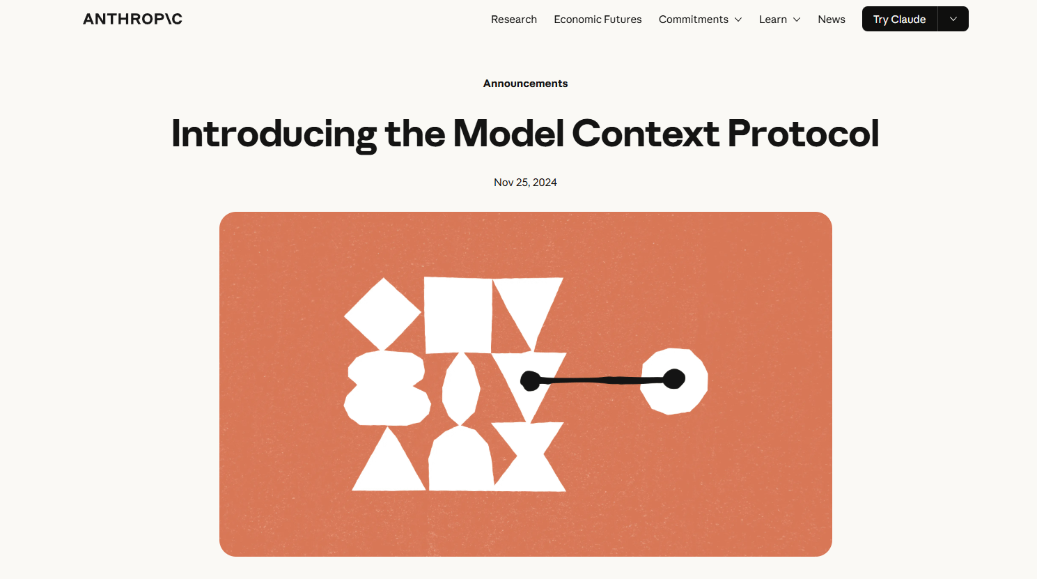 https://www.anthropic.com/news/model-context-protocol<br />