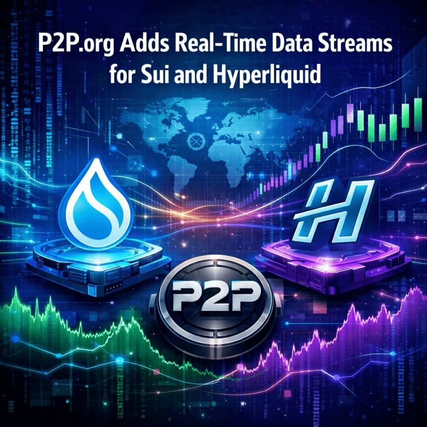 P2p.org Adds Real-Time Data Streams For Sui And Hyperliquid