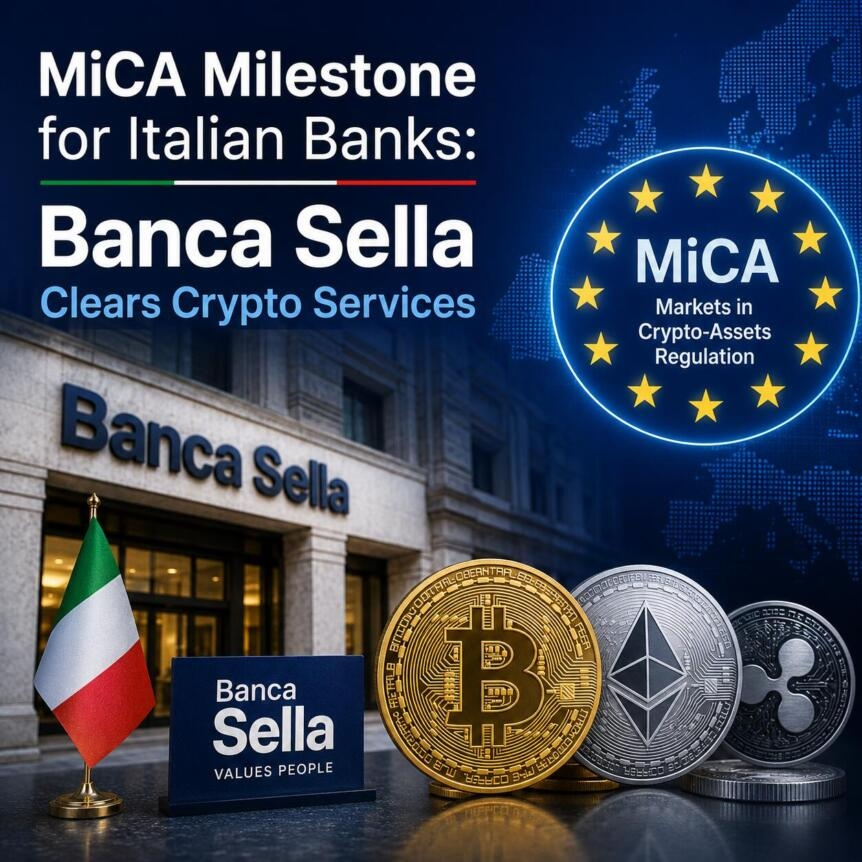 Mica Milestone For Italian Banks: Banca Sella Clears Crypto Services